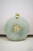 Picture of Light Green Jade Disc Pendant 14k Gold Chinese Luck 