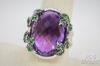 Picture of Art Nouveau Custom 18k 22.22cttw Amethyst & Diamond Ring .52ct VS2 SI1  