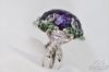 Picture of Art Nouveau Custom 18k 22.22cttw Amethyst & Diamond Ring .52ct VS2 SI1  