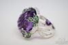 Picture of Art Nouveau Custom 18k 22.22cttw Amethyst & Diamond Ring .52ct VS2 SI1  