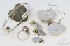 Picture of Taxco Sterling Silver MCM Puffy Heart Bracelet, Earrings & Amethyst Ring, Pendant, Earrings