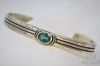 Picture of Sterling Silver Danny Clark Navajo Bracelet & Dishta MOP Earrings