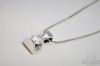 Picture of .27ct I1/I Diamond Pendant 14k White Gold with 14k Box Chain 18"