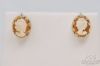 Picture of Vintage Italian Vermeil Carved Cameo Shell Post Earrings 