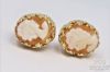 Picture of Vintage Italian Vermeil Carved Cameo Shell Post Earrings 