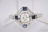 Picture of 14k .51ct VS1/H Diamond Engagement Ring w/ Sapphire Accents 