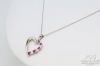 Picture of 10k Ruby Heart Pendant CZ Cubic Zirconia Pendant  1.5" w/ 18" Chain 