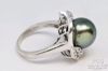 Picture of 18k Tahitian Black Pearl & Diamond Melee Ring