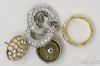 Picture of Assorted Costume Jewelry Goldtone Earrings, Necklaces, Pins, Rings 