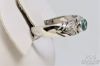 Picture of 18k .5ct Green Sapphire & SI/F-G Diamond Ring