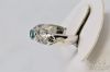 Picture of 18k .5ct Green Sapphire & SI/F-G Diamond Ring