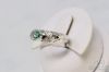 Picture of 18k .5ct Green Sapphire & SI/F-G Diamond Ring