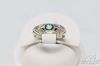 Picture of 18k .5ct Green Sapphire & SI/F-G Diamond Ring