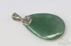 Picture of Light Green Jade & Sterling Open Latch Bail Teardrop Pendant 