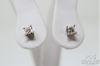 Picture of 18k White Gold .40 cttw Diamond Stud Earrings Screw Backs 0.8gr 