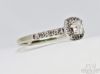 Picture of 14k .50ct SI2/I Square Halo Diamond Engagement Ring w/ .50ct Melee 