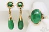 Picture of 14k Imperial Jade/Jadeite Ring & Earrings Set 