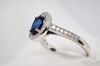 Picture of 14k 1.50ct Sapphire & .35ct SI/G-H Oval Halo Diamond Ring 