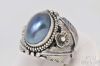 Picture of Sterling Silver Abalone Shell Cabochon Ring &  Braided Bracelet 