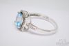 Picture of 10k 1.28ct Blue Topaz Statement Ring w/ Diamond Melee 