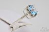 Picture of 10k 1.28ct Blue Topaz Statement Ring w/ Diamond Melee 