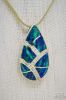 Picture of 14k Mesmerizing Australian Opal Teardrop Pendant & 20" Necklace 