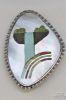 Picture of Native American Zuni Inlay Belt Slide MOP Waterfall Rainbow 