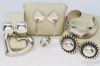 Picture of Taxco Sterling Silver MCM Wide Bangle, Pendant, Earrings & Ring