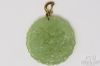 Picture of Vintage 14k Carved Nephrite Jade Double Fish Medallion Pendant 