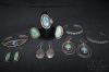 Picture of Navajo Native American Sterling & Turquoise Cuffs, Earrings & Rings