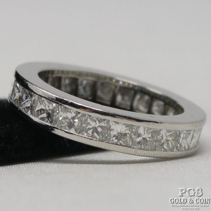 Picture of Platinum Princess Cut Channel Set VS/G-H Diamond Anniversary Band