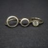 Picture of 14k 1.80ct VS1/H RBC Diamond Ring w/ 2 18k Bead Set Ring Guards 