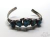 Picture of Native American Les Baker Sterling Silver & Turquoise Cuff 