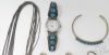 Picture of Vintage Sterling Silver Native American Earrings, Watch, Necklace & Bracelet