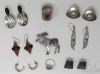 Picture of Sterling Silver Native American/Navajo Jewelry Set w/Earrings, Rings & Pin 