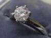 Picture of GIA Certified 14k White Gold 1.25ct I/SI1 RBC Diamond Engagement Ring 