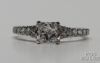 Picture of 14k Princess Cut .75ct SI2/g-H Diamond Engagement Ring