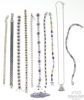 Picture of Sterling Silver Bracelets (10) & Necklace 