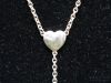 Picture of Tiffany & Co Sterling Silver Two-Heart Stencil Dangle Lariat Necklace 15.25" 