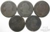 Picture of 1803, 1806, No Date x3  Draped Bust Large Cents 1c (5pcs)