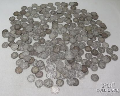 Picture of Barber Half Dollars 50c VG+ (282pcs/$141FV)