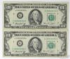 Picture of Series 1974 $100 Federal Reserve Notes Chicago x2 Consecutive Serial #'s 