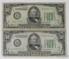 Picture of Series 1934 ACD $50 Federal Reserve Notes x4 'Mule' - 3x New York, Philadelphia 