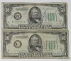 Picture of Series 1934 ACD $50 Federal Reserve Notes x4 'Mule' - 3x New York, Philadelphia 