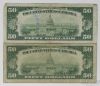 Picture of Series 1934 ACD $50 Federal Reserve Notes x4 'Mule' - 3x New York, Philadelphia 