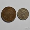 Picture of 1867- 2c Bronze & 1867- 3c Nickel  (2pcs)