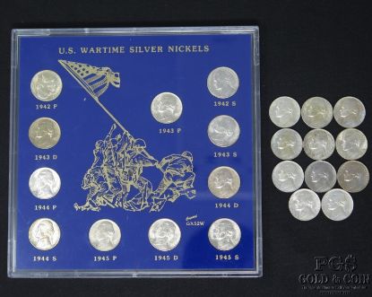 Picture of 1942-1945 Jefferson War Nickels 5c (22pcs) BU