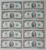 Picture of Assorted 1976 $2 Federal Reserve Notes x311 - Star Low Serial Consecutive 