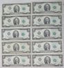 Picture of Assorted 1976 $2 Federal Reserve Notes x311 - Star Low Serial Consecutive 