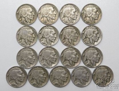 Picture of 1938-D Buffalo Nickels 5c (17pcs) 